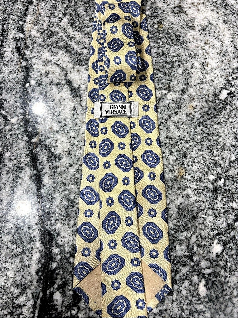 Gianni Versace Ties Yellow Blue Size One Size
